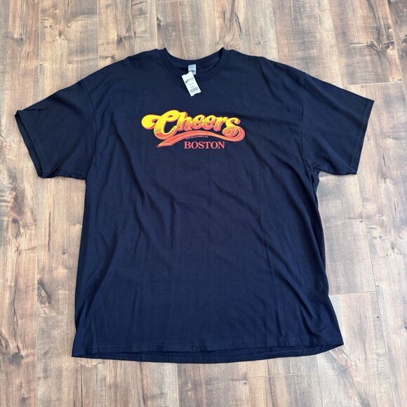Cheers Bar Boston T-Shirt Men’s 2XL NWT Black Cliff Calvin Double Sided - Picture 1 of 9